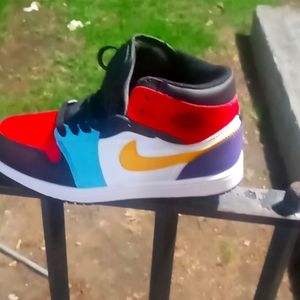 Jordan ones baby, blue, orange red, purple and,white